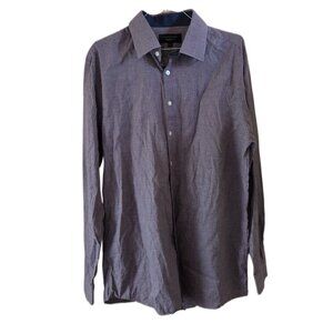 Lindbergh Men's Checker Long Sleeve Dress Shirt